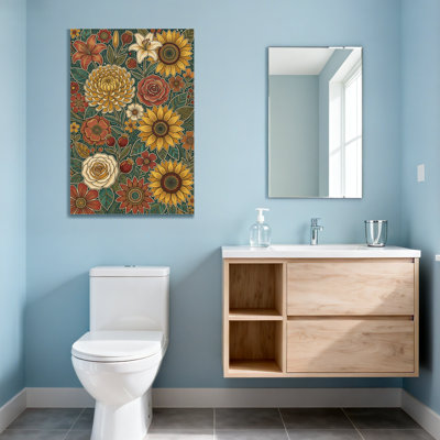 Plants &Flowers Floral Pattern With Vibrant Colors And Detailed Designs