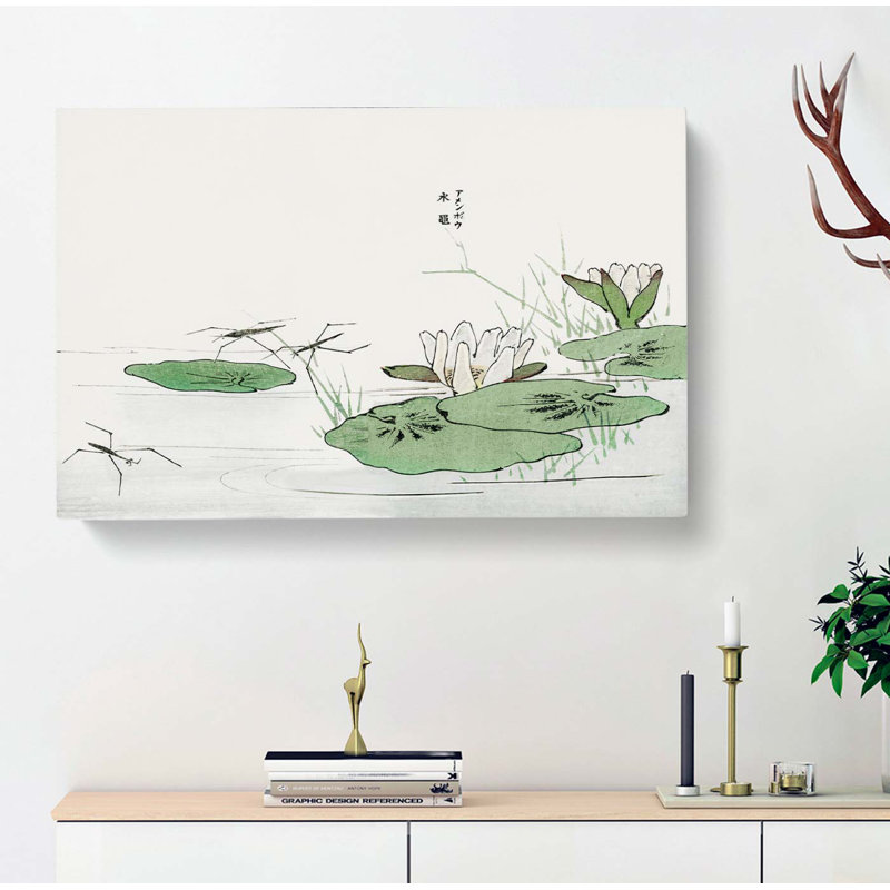 Lily Pond Flowers by Morimoto Toko - Wrapped Canvas, 50cm H x 76cm W x 3cm D
