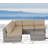 Tonioni Wicker Fully Assembled 4 - Piece Seating Group with Sunbrella Cushions-1060021667-1060021669