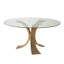 Lotus Dining Table w/Glass Top-Antique Gold/Bronze-60070913