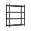 Support de rangement en métal à 4 couches, tablettes de garage, cloison à hauteur réglable, convenant au salon, à la cuisine, au magasin d'alimentation, au garage. Noir, nécessite un assemblage, H 44,10 po x L 39,40 po x P 13,80 po-1573790004