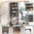 5-Tier Cube Bookshelf Storage Cabinet with 3 Adjustable Shelves-1520605760