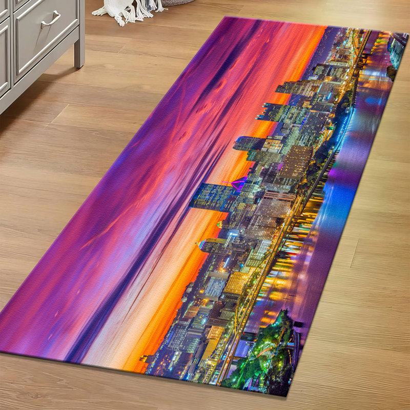 Stylish Non Woven Soft Type Printed Rug Featuring an Intricate Geometric Pattern for a Contemporary Touch in Any Room Decor
