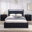Table de chevet en tissu de style contemporain noir-1777503857