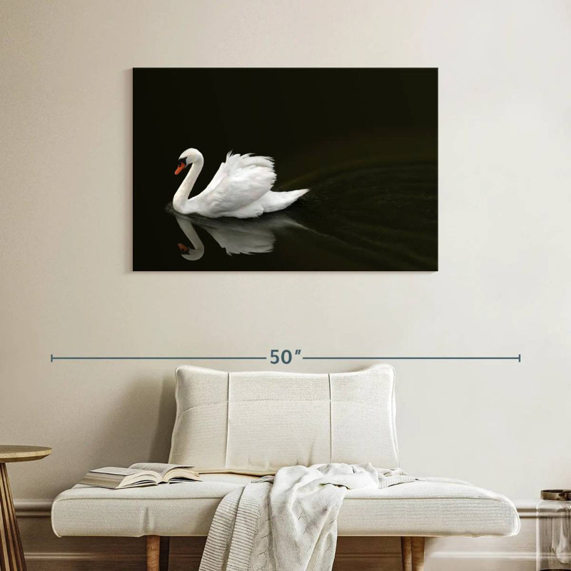 Brampt White Swan Elegance, 26" H x 39" W