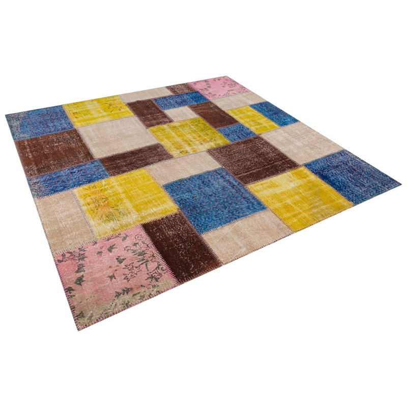 Tapis jaune brun moderne Modern