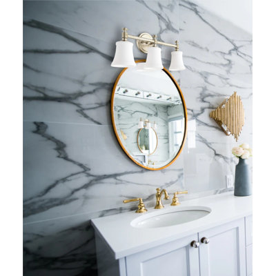 Meuble-lavabo transitionnel 3 lumières Rossington