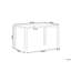 Aureo Glass Top Metal Base Dining Table