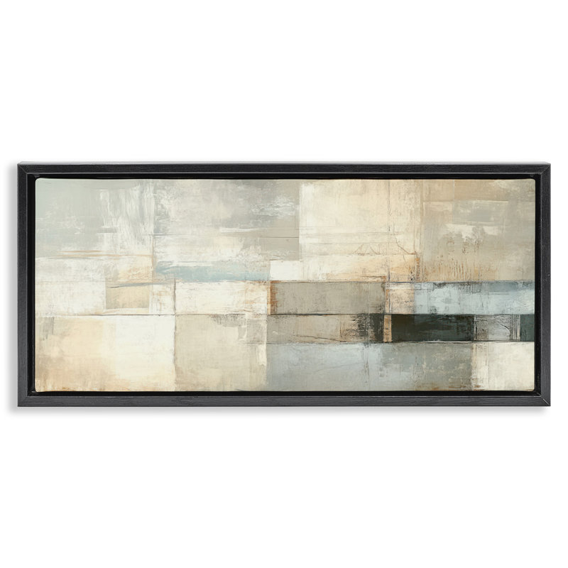 Cadre flottant Harmonic Flow Illusion, design par Irena Orlov, H 11 po x l 25 po, Cadre flottant noir de jais