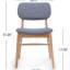 Chaises de salle à manger rembourrées de style Mid-Century 2 pièces, noyer + gris anthracite, pieds évasés, assemblage facile, convient aux chaises multi-espaces et à la construction, look rétro, siège confortable-1397591088