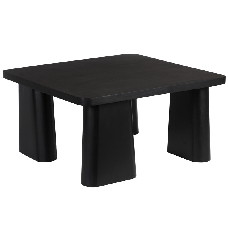 Prudence Solid Wood Single Coffee Table, Black