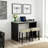 47" Counter Height Dining Set with 2 Upholstered Stools, Modern Farmhouse Kitchen Breakfast Nook Table for Small Spaces