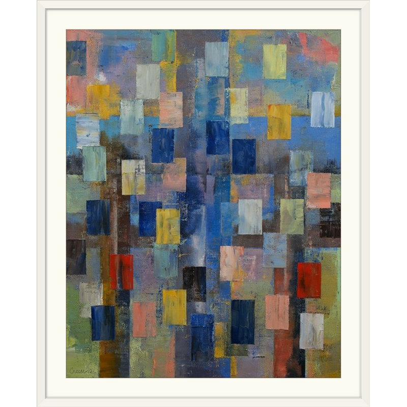« trinity abstract art » par l’impression de peintures Michael Creese, H 30 po x l 24 po x P 1,5 po, Toile