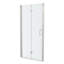 Porte de douche pliante en argent brossé avec verre trempé de 6 mm de l 30 po x H 72 po