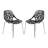 Stackable Dining Side Chairs with Floral Cutout Back and Stainless Steel Legs – Modern Kitchen, Restaurant, or Banquet Seating-544002243