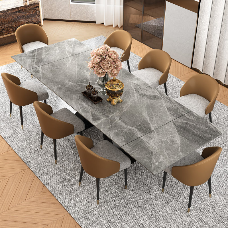 Ensemble repas 9 pièces Karus, Gris, Orange