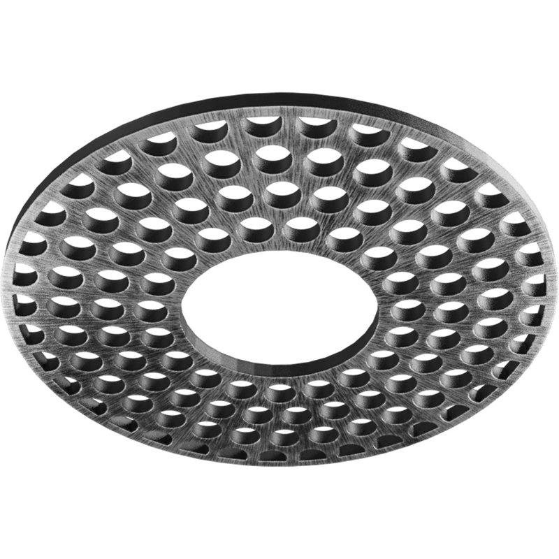 Médaillon de plafond en PVC de qualité architecturale Fink, H 28 po x l 28 po x P 0,75 po, Argent antique