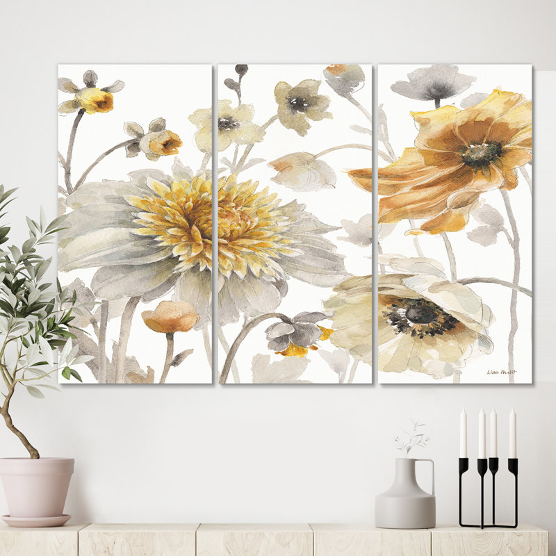« fields of gold fleur », peinture sur toile, reproduction d’image multi-pièces, H 28 po x l 36 po x P 1 po