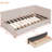 Twin Size Upholstered Daybed With 2 Storage Spaces In Beige Linen - No Box Spring, Versatile Bedroom Furniture Option Areas, Create A Relaxing Atmosphere-583672193