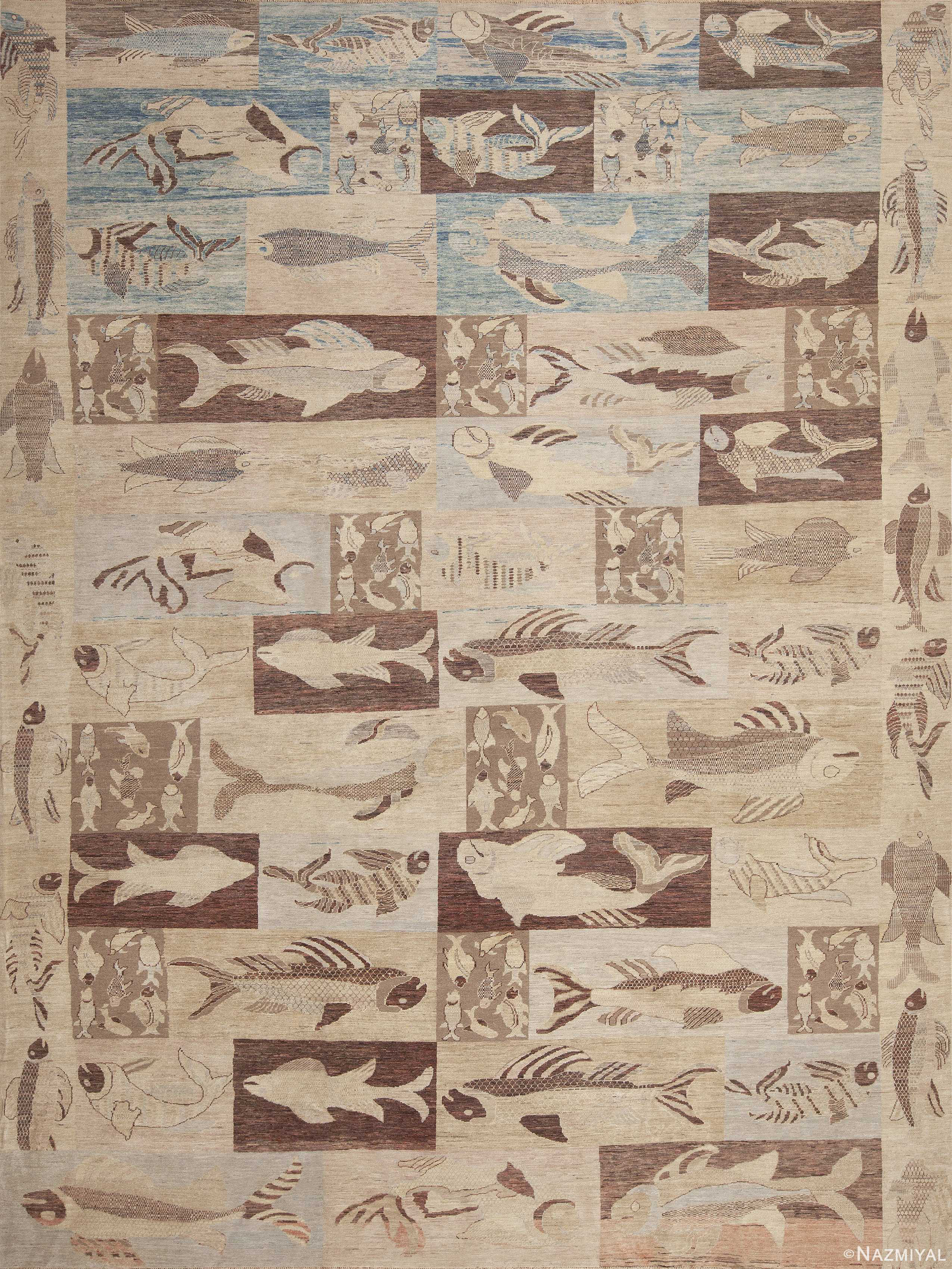 Nazmiyal Collection One-of-a-Kind Artistic Aquatic Fish Design ...