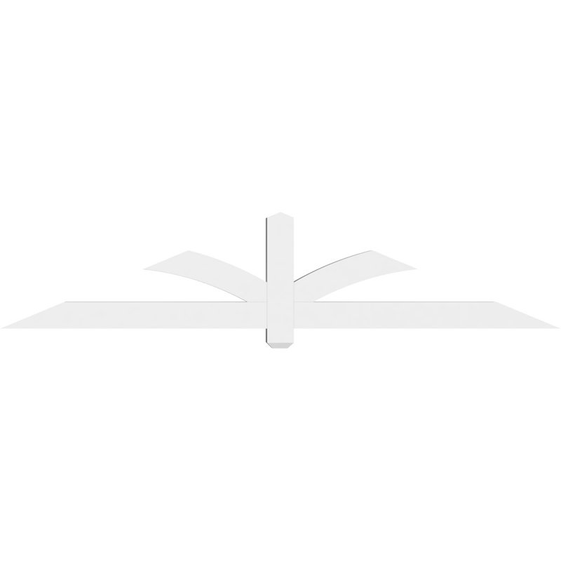 Support pour pignon en PVC Redmond, H 17,5 po x l 84 po (pas: 5/12), P 4 po x F 4 po