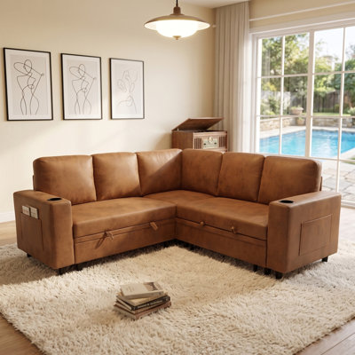 upholstery upholstered L-Shape Sectional Sofa Bed