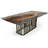 Walnut Metal Base Dining Table-950566831