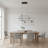 Eberharda 3-Light 40 Inches LED Chandelier Dining Kitchen Island Pendant Remote Dimmable
