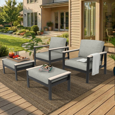 Mroz 4 Piece Sofa Seating Group With Sunbrella® Cushions
