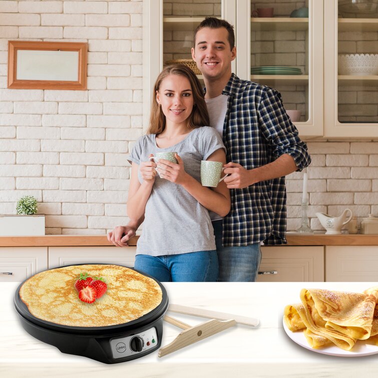 Lumme Premium Non-Stick Round Waffle Maker, ETL Safety Listed, 250 Watts, White, Quick & Easy