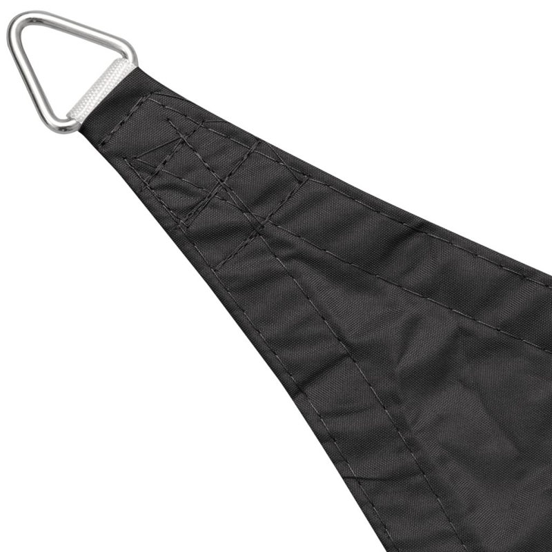 5m x 5m Triangular Shade Sail, Black