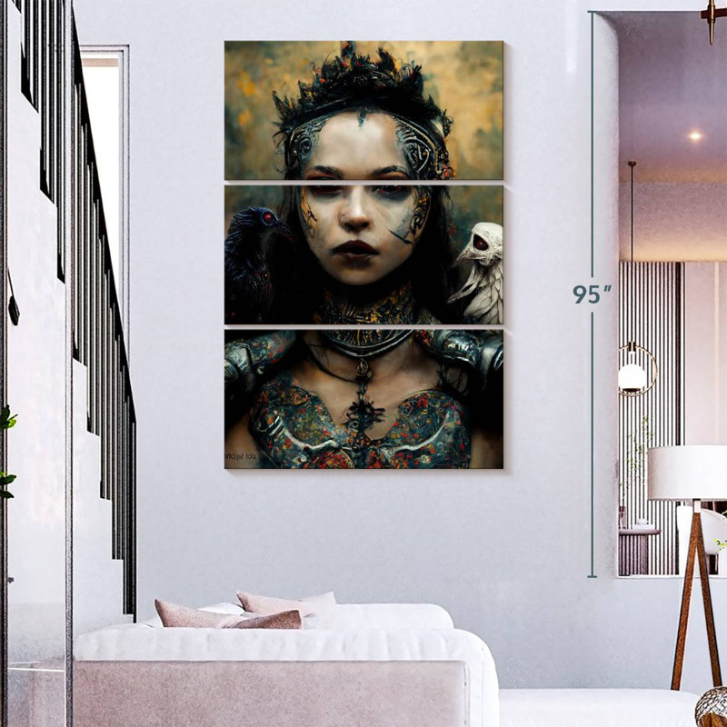 Hitzel Raven Queen, 74" H x 48" W