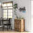 Sideboard With Solid Wood Countertop - Modern Rustic Brown Storage Cabinet. 2 Drawers, Doors, Adjustable Shelf. For Entry, Kitchen. 26.75"W X 15.75"D 33.5"H Kitchen Countertop.