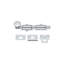 Boulon de surface 6 po Deltana 6SB26; robuste; finition chrome brillant-68241596-14747535