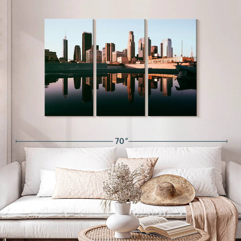 Kavia Los Angeles Skyline Reflection, 32" H x 50" W