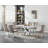 Modern 68.11" Faux Marble Dining Table Set , White Marble Dining Table with Velvet Dining Chairs, Dining Room Table and Chairs Set, Luxury Dining Table Set for Kitchen Dining-975803931-975803929-975803928