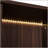 51.2'' Tall Lighted Display Cabinet With Tempered Glass, Metal Legs, LED Lighting, Modern Minimalist Style For Living Room, Office, Study, Walnut Finish