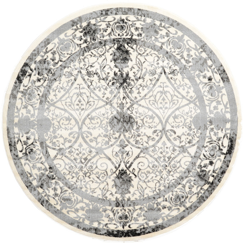 Ade Floral Indoor Rug, Round 7'10"