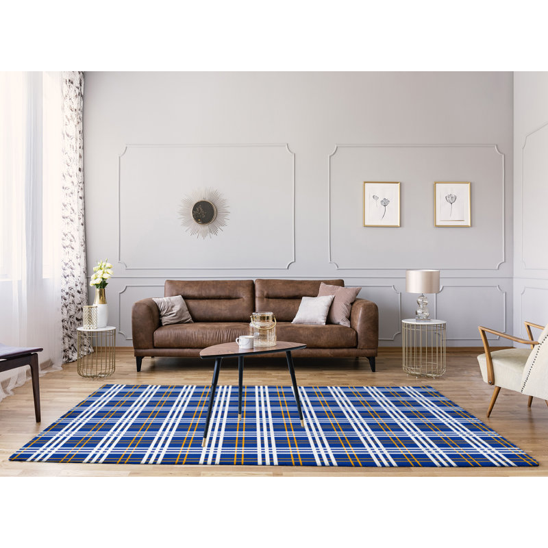 Plaid Indoor Rug, Rectangle 5' x 7'