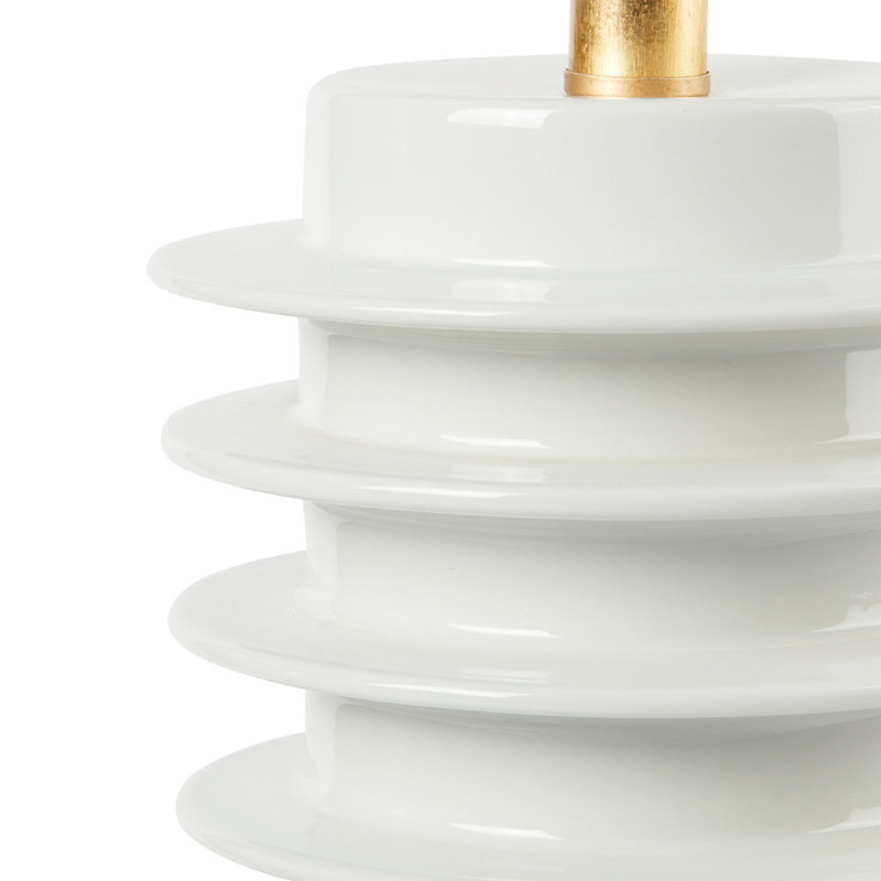 Elektra Table Lamp, White/Gold
