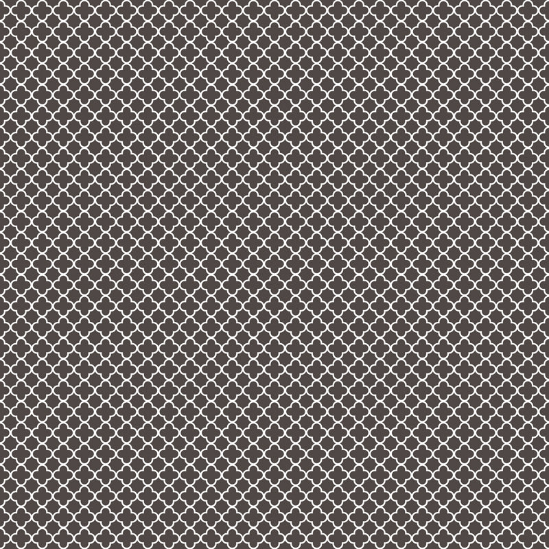 Small Prints Quatrefoil Medallion Design 33' L x 21" W Wallpaper Roll, Black/White