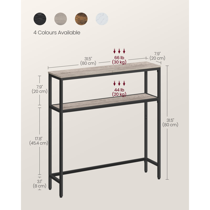 80cm Console Table, Greige