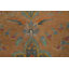 Tapis orange médaillon traditionnel en laine 10 x 13