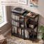 Support pour tourne-disque multi-cubes avec rangement latéral réversible, table tournante pouvant contenir plus de 300 albums pour le salon, la chambre à coucher