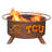 Collegiate Series 16" H x 30" W Steel Outdoor Fire Pit with Lid-13242246