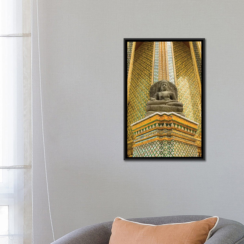 « bangkok, thaïlande the grand palace », reproduction de photo sur toile, H 26 cm x l 18 cm, Toile avec cadre noir