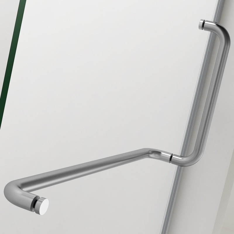 Porte de douche sans cadre Milano l 54 "x H 72" Milano, Chrome poli
