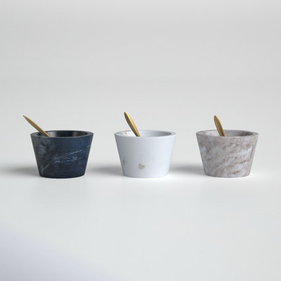Mavis Marble Salt Cellar Set