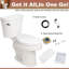 Toilette deux pièces à chasse d'eau 1,28 GPF avec cuve sans rebord, siège à fermeture en douceur, hauteur confort ADA, siphon de 12 po