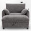 Fauteuil d'appoint rembourré avec repose-pieds avec rangement-343178779